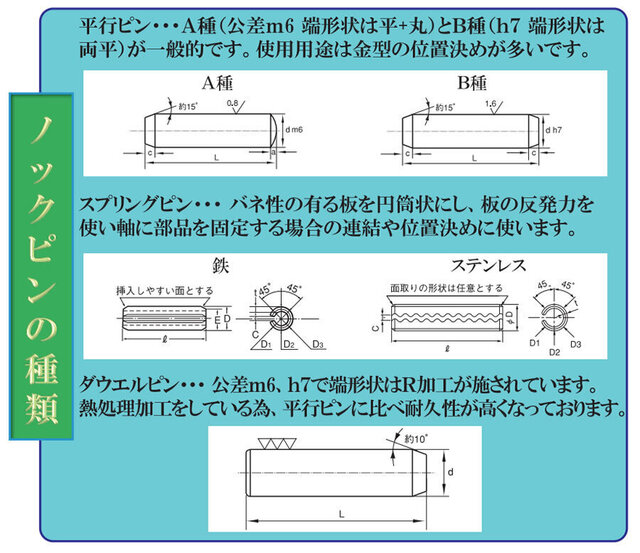 スプリングピンの波形とストレート: 職人さんのお助けブログ【職人見聞録】